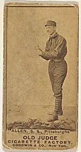 Bob Allen, Shortstop, Pittsburgh, from the Old Judge series (N172) for Old Judge Cigarettes by Goodwin & Company