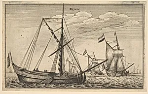 Boÿers (Dutch Cargo Ship) by Wenceslaus Hollar