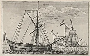 Boÿers (Dutch Cargo Ship) by Wenceslaus Hollar