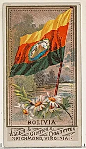 Bolivia, from Flags of All Nations, Series 1 (N9) for Allen & Ginter Cigarettes Brands by Allen & Ginter