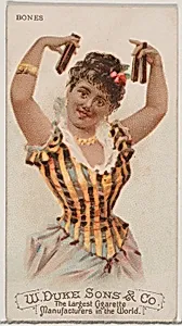 Bones, from the Musical Instruments series (N82) for Duke brand cigarettes by W. Duke, Sons & Co.|Schumacher & Ettlinger
