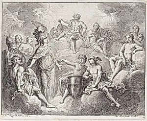 Book 1, Fable 13: the lottery of Jupiter (La lotterie de Jupiter) by Nicolas Henry Tardieu|Charles Antoine Coypel|Lamotte-Houdar|Jean de La Fontaine