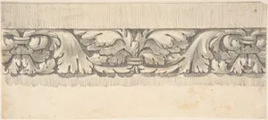 Border Design from a Classical Frieze, Decorated with Vines and Leaves