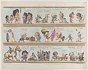 Borders for Rooms & Halls, Plate 10 by George Murgatroyd Woodward|Rudolph Ackermann, London|Thomas Rowlandson
