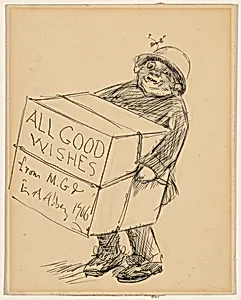 Boy Carrying a Large Box