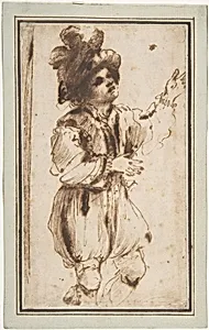 Boy Chasing a Butterfly by Guercino (Giovanni Francesco Barbieri)