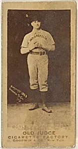 Boyle, Pitcher, Indianapolis, from the Old Judge series (N172) for Old Judge Cigarettes by Goodwin & Company
