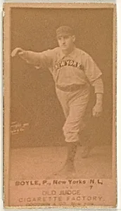 Boyle, Pitcher, New York, from the Old Judge series (N172) for Old Judge Cigarettes by Goodwin & Company