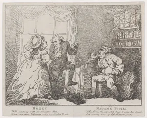 Bozzy and Madame Piozzi (Frontispiece, "Bozzy and Piozzi" by Peter Pindar)