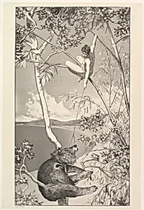 Bär und Elfe, from the series Intermezzi by Max Klinger
