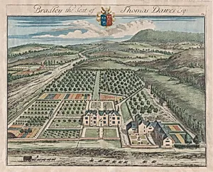 Bradley, The Seat of Thomas Dawes, plate 449 from "The Ancient and Present State of Gloucestershire" by Johannes Kip|Thomas Dawes