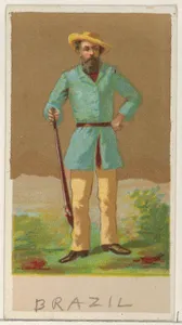 Brazil, from the Natives in Costume series (N16), Teofani Issue, for Allen & Ginter Cigarettes Brands