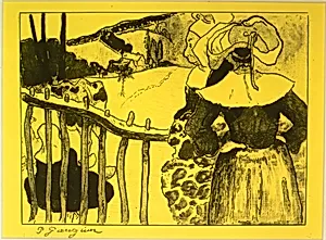 Bretonnes à la Barrière, from the Volpini Suite: Dessins lithographiques by Paul Gauguin
