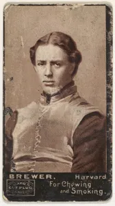 Brewer, Harvard University, from the College Football Stars series (N302) for Mayo's Cut Plug Tobacco
