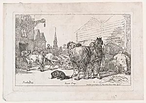 Brewers Drays, from A New Book of Horses and Carriages by Thomas Rowlandson|Elizabeth Jackson