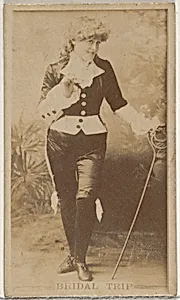 Bridal Trip, from the Actors and Actresses series (N45, Type 8) for Virginia Brights Cigarettes by Allen & Ginter