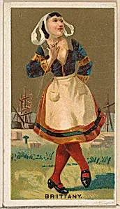 Brittany, from the Dancing Girls of the World series (N185) issued by Wm. S. Kimball & Co. by William S. Kimball & Company