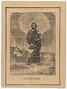 Broadsheet depicting Saint Judas Thaddeus