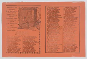 Broadsheet relating to life in prison, a man in his jail cell