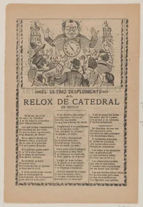 Broadsheet relating to the new clock installed in the cathedral in Mexico City in June 1905