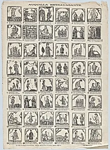 Broadside with 48 extraordinary scenes by Narciso Ramirez|Antonio Bosch