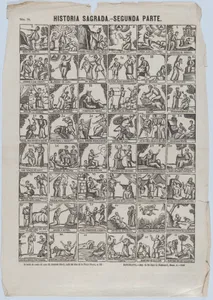 Broadside with 48 scenes illustrating passages of holy scripture (Part II)