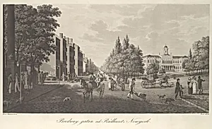 Broadway and City Hall in New York (Brodway-Gatan Och Rådhuset i New York) by Axel Klinckowström|Carl Fredrik Akrell