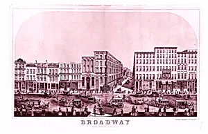 Broadway, New York from Warren to Reade Street by Dumcke and Keil|W. Stephenson & Co.