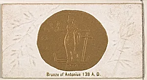 Bronze of Antonius, 138 A.D., from the Ancient Coins series (N180) issued by Wm. S. Kimball & Co. by William S. Kimball & Company