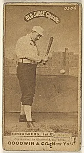 Brouthers, 1st Base, Boston, from the Old Judge series (N172) for Old Judge Cigarettes by Goodwin & Company