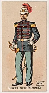 Bugler, Louisville Legion, Kentucky, from the Military Series (N224) issued by Kinney Tobacco Company to promote Sweet Caporal Cigarettes by Kinney Brothers Tobacco Company