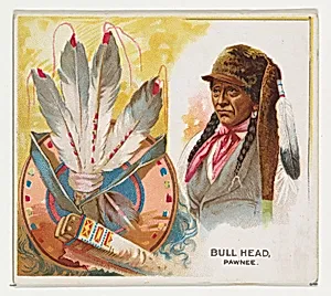 Bull Head, Pawnee, from the American Indian Chiefs series (N36) for Allen & Ginter Cigarettes by Allen & Ginter