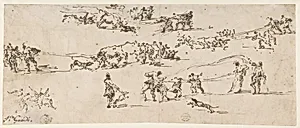 Bullbaiting in a Venetian Piazza by Francesco Guardi