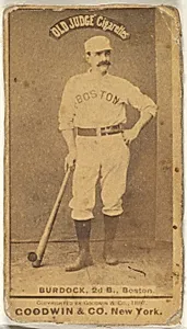 Burdock, 2nd Base, Boston, from the Old Judge series (N172) for Old Judge Cigarettes by Goodwin & Company