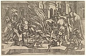 Burning of a corpse by Antonio Fantuzzi|Rosso Fiorentino