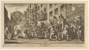 Burning the Rumps at Temple Bar (Twelve Large Illustrations for Samuel Butler's Hudibras, Plate 11)