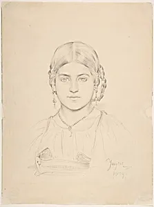 Bust of a Gypsy Girl by Jean Auguste Dominique Ingres