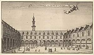 Byrsa Londinensis vulgo the Royal Exchange (Royal Exchange, London) by Wenceslaus Hollar