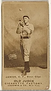 C. Frank Genins, Center Field, Sioux City Corn Huskers, from the Old Judge series (N172) for Old Judge Cigarettes by Goodwin & Company