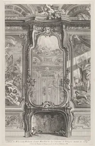 Cabinet de Mr le Compte Bielinski, from "Oeuvres de Juste Aurelle Meissonnier"