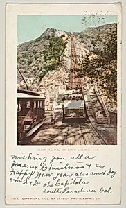 Cable Incline, Mt. Lowe Railway, California, No. 5513 by Detroit Publishing Company