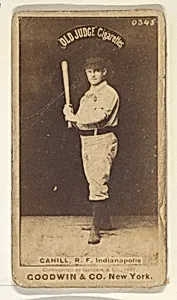 Cahill, Right Field, Indianapolis, from the Old Judge series (N172) for Old Judge Cigarettes by Goodwin & Company