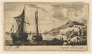 Calais Boats in Vlissingen by Charles Meryon|Reinier Nooms, called Zeeman