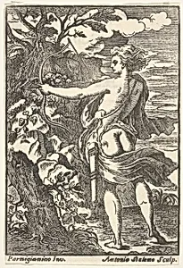 Callisto hunting with drawn bow, after Parmigianino) by Antonio Belemo|Parmigianino (Girolamo Francesco Maria Mazzola)