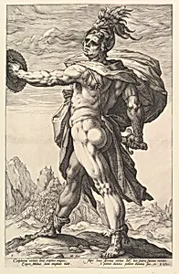 Calphurnius, from "The Roman Heroes" by Hendrick Goltzius