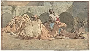 Camels Reposing, Tangiers by Mariano Fortuny Marsal