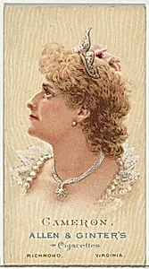 Cameron, from World's Beauties, Series 2 (N27) for Allen & Ginter Cigarettes by Allen & Ginter|Lindner, Eddy & Claus