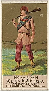 Canada, from the Natives in Costume series (N16) for Allen & Ginter Cigarettes Brands by Allen & Ginter