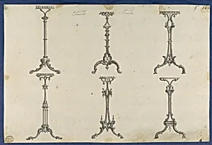 Candle Stands, in Chippendale Drawings, Vol. I