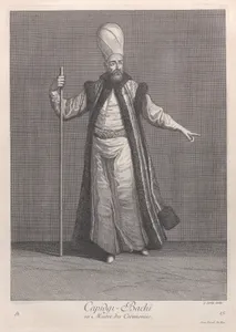 Capidgi-Bachi, ou Maitre des Ceremonies, plate 15 from "Recueil de cent estampes représentent differentes nations du Levant"
